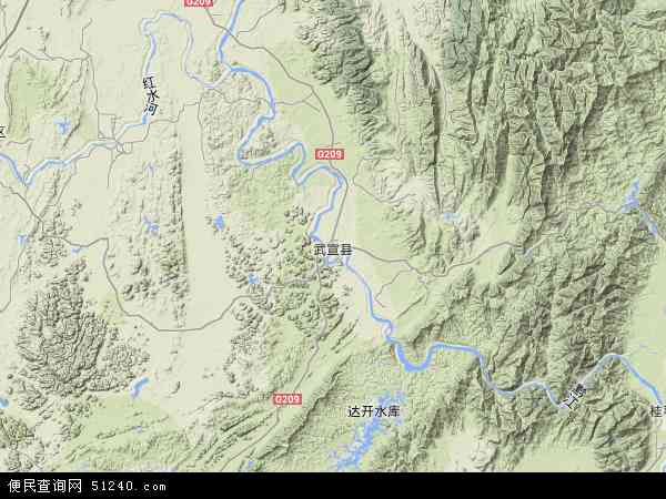 武宣县地形图 - 武宣县地形图高清版 - 2024年武宣县地形图