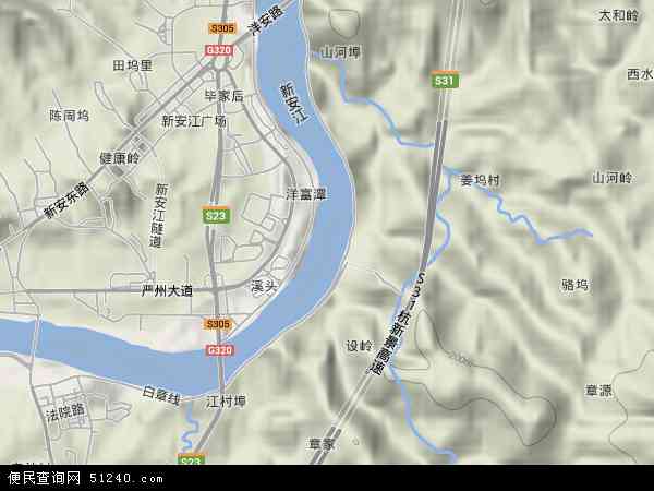 新安江地形图 - 新安江地形图高清版 - 2024年新安江地形图