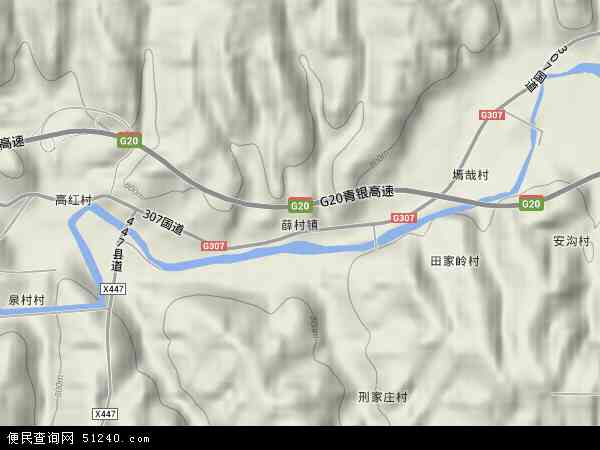 薛村镇地形图 - 薛村镇地形图高清版 - 2024年薛村镇地形图