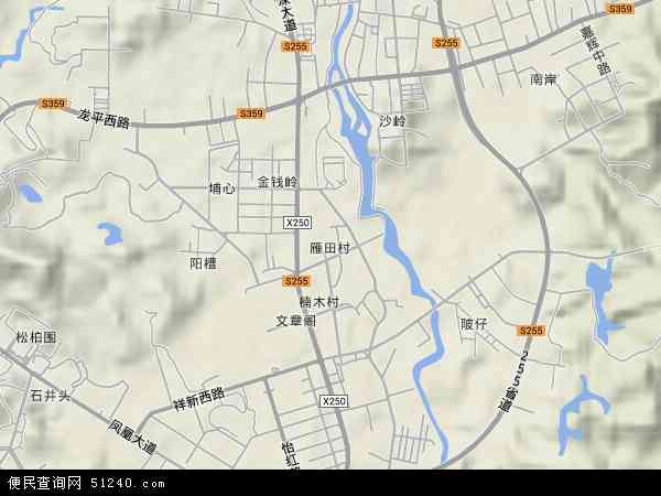 雁田村地图图片