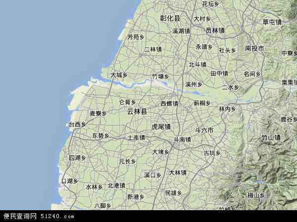 云林县地形图 - 云林县地形图高清版 - 2024年云林县地形图
