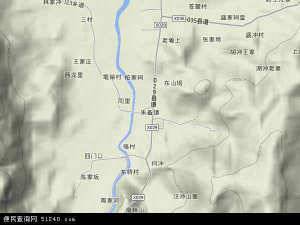 朱备镇地形图 - 朱备镇地形图高清版 - 2024年朱备镇地形图