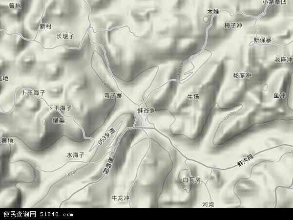 蚌谷乡地形图 - 蚌谷乡地形图高清版 - 2024年蚌谷乡地形图