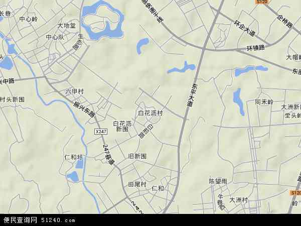 白花沥村地形图 - 白花沥村地形图高清版 - 2024年白花沥村地形图