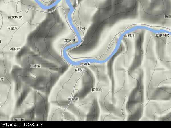 镡河乡地形图 - 镡河乡地形图高清版 - 2024年镡河乡地形图