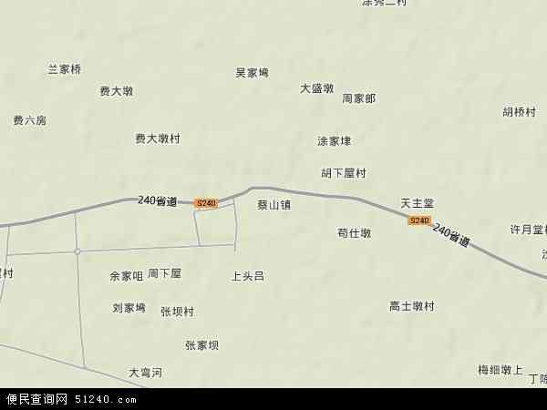 蔡山镇地形图 - 蔡山镇地形图高清版 - 2024年蔡山镇地形图