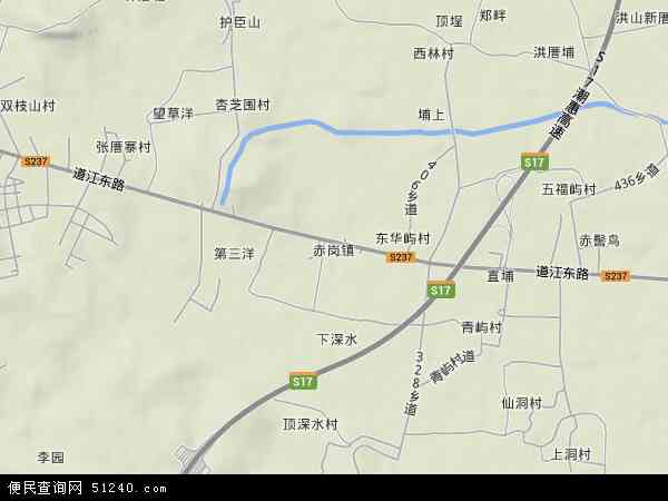 赤岗镇地形图 - 赤岗镇地形图高清版 - 2024年赤岗镇地形图