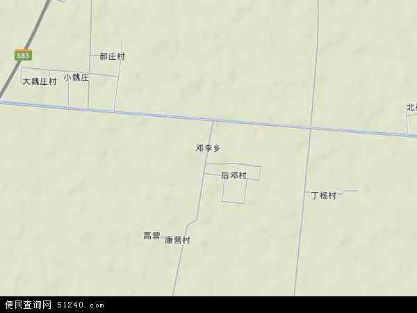 邓李乡地形图 - 邓李乡地形图高清版 - 2024年邓李乡地形图