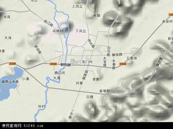 东门镇地形图 - 东门镇地形图高清版 - 2024年东门镇地形图