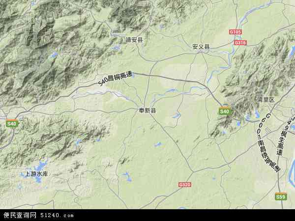 奉新县地形图 - 奉新县地形图高清版 - 2024年奉新县地形图