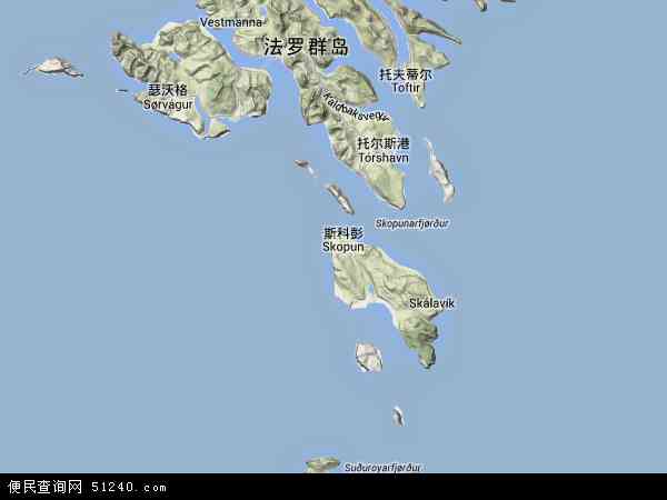 法罗群岛地形图 - 法罗群岛地形图高清版 - 2022年法罗群岛地形图