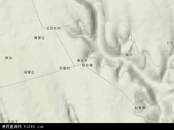 甘井镇地形图 - 甘井镇地形图高清版 - 2024年甘井镇地形图