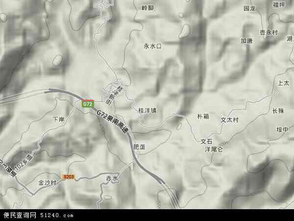 桂洋镇地形图 - 桂洋镇地形图高清版 - 2024年桂洋镇地形图