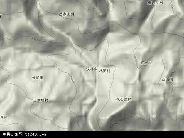 汉林乡地形图 - 汉林乡地形图高清版 - 2024年汉林乡地形图