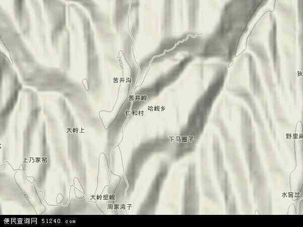 哈岘乡地形图 - 哈岘乡地形图高清版 - 2024年哈岘乡地形图