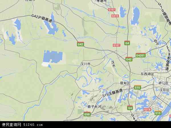 汉川市地形图 - 汉川市地形图高清版 - 2024年汉川市地形图