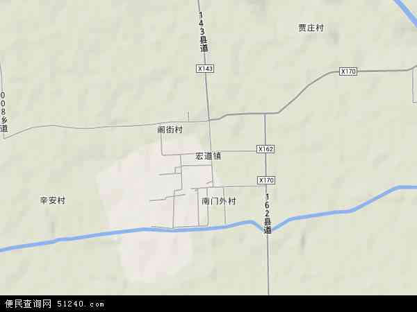 宏道镇地形图 - 宏道镇地形图高清版 - 2024年宏道镇地形图