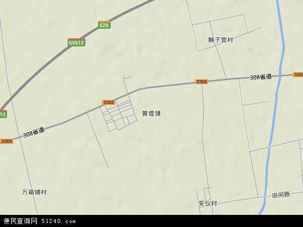 黄堤镇地形图 - 黄堤镇地形图高清版 - 2024年黄堤镇地形图