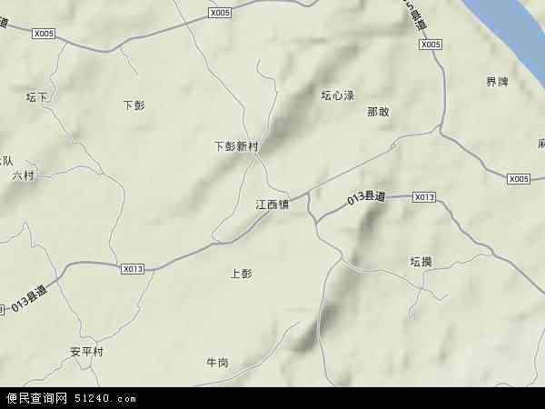 江西镇地形图 - 江西镇地形图高清版 - 2024年江西镇地形图