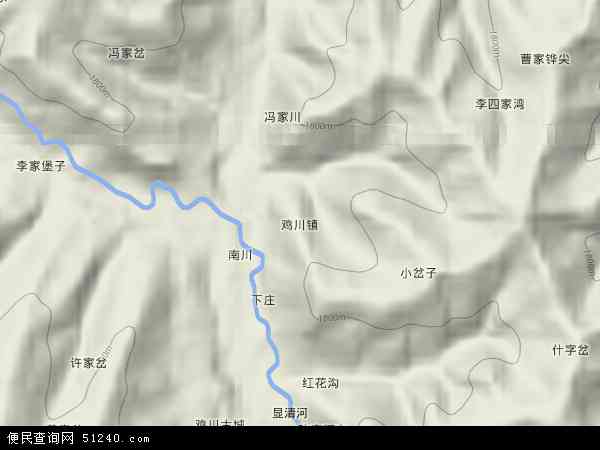 鸡川镇地形图 - 鸡川镇地形图高清版 - 2024年鸡川镇地形图