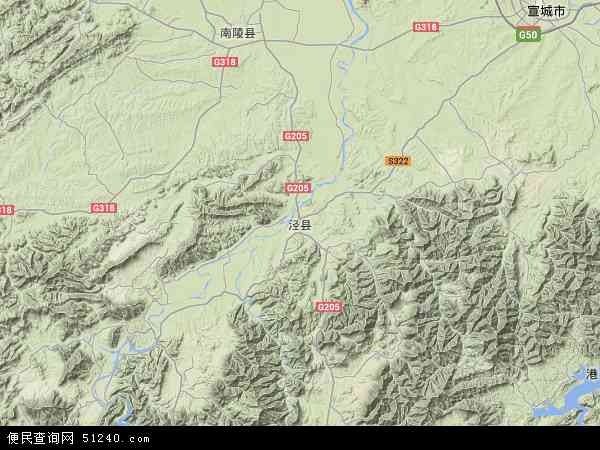 泾县地形图 - 泾县地形图高清版 - 2024年泾县地形图