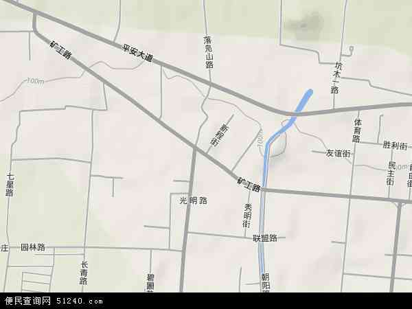 矿工路地形图 - 矿工路地形图高清版 - 2024年矿工路地形图