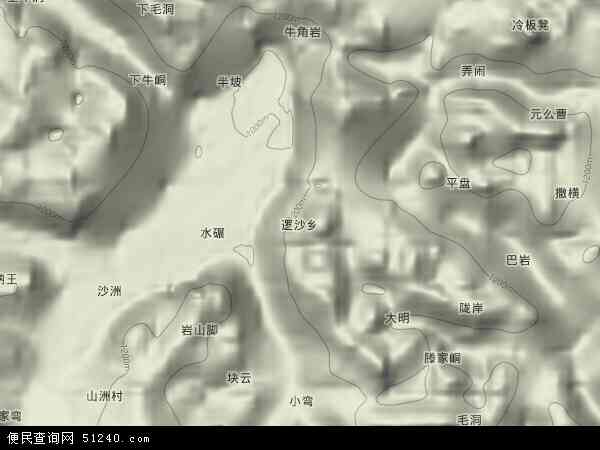 逻沙乡地形图 - 逻沙乡地形图高清版 - 2024年逻沙乡地形图