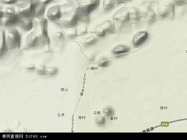 六塘镇地形图 - 六塘镇地形图高清版 - 2024年六塘镇地形图