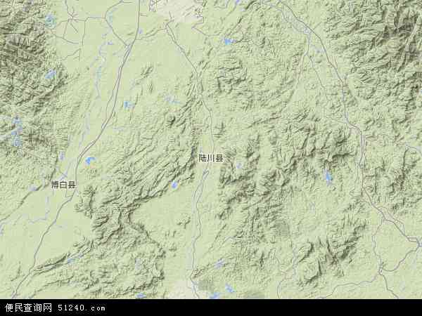 陆川县地形图 - 陆川县地形图高清版 - 2024年陆川县地形图