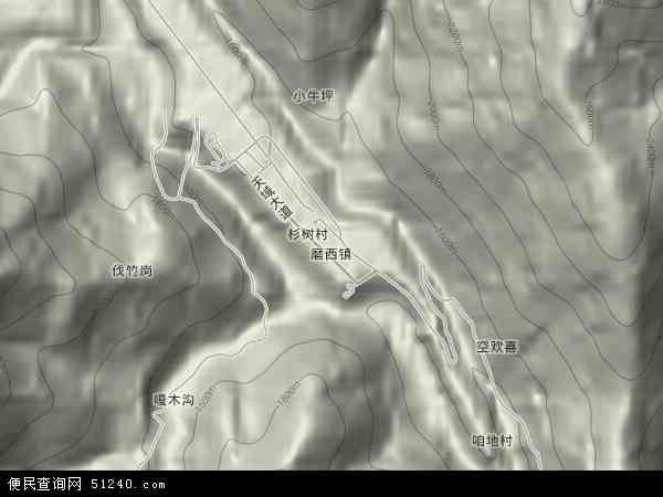 磨西镇地形图 - 磨西镇地形图高清版 - 2024年磨西镇地形图