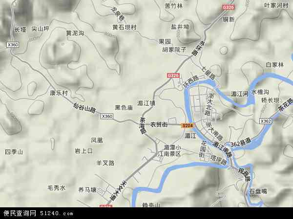 湄江地形图 - 湄江地形图高清版 - 2024年湄江地形图