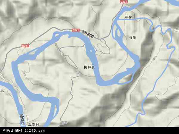 梅林乡地形图 - 梅林乡地形图高清版 - 2024年梅林乡地形图