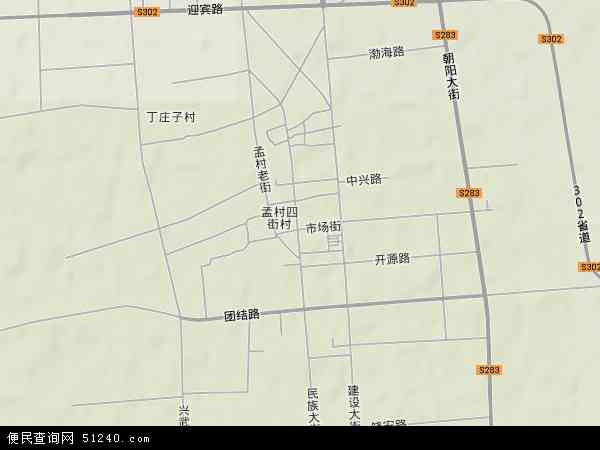 孟村镇地形图 - 孟村镇地形图高清版 - 2024年孟村镇地形图