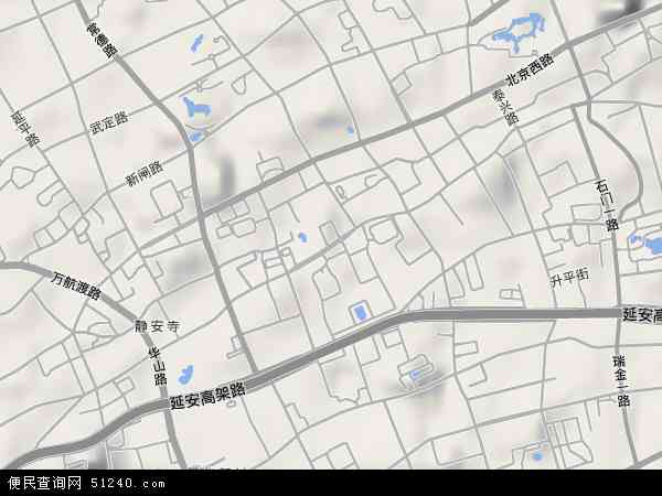 南京西路地形图 - 南京西路地形图高清版 - 2024年南京西路地形图