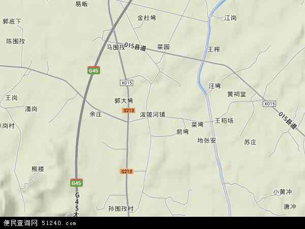 泼陂河镇地形图 - 泼陂河镇地形图高清版 - 2024年泼陂河镇地形图