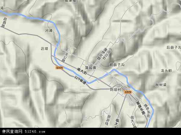 蒲城镇地形图 - 蒲城镇地形图高清版 - 2024年蒲城镇地形图