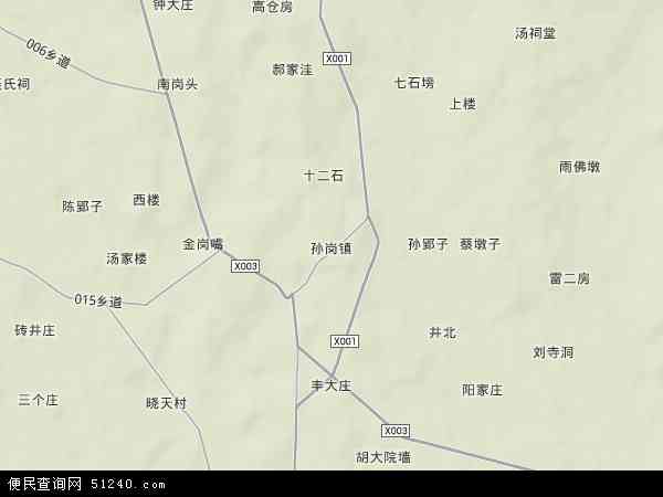 孙岗镇地形图 - 孙岗镇地形图高清版 - 2024年孙岗镇地形图