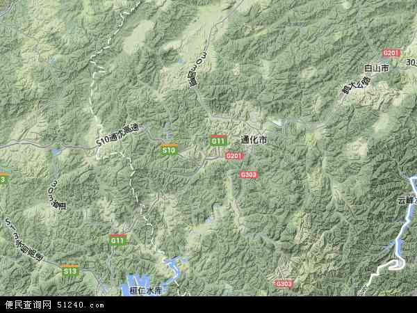 通化县地形图 - 通化县地形图高清版 - 2024年通化县地形图