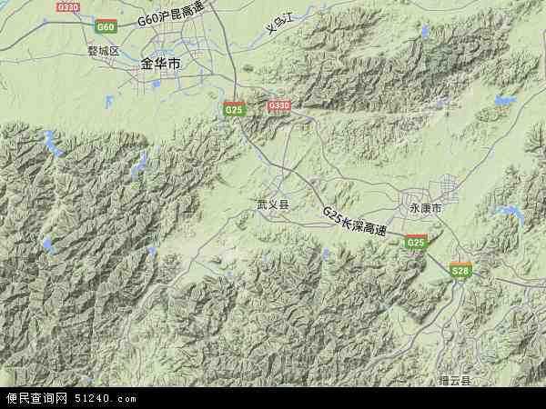 武义县地形图 - 武义县地形图高清版 - 2024年武义县地形图