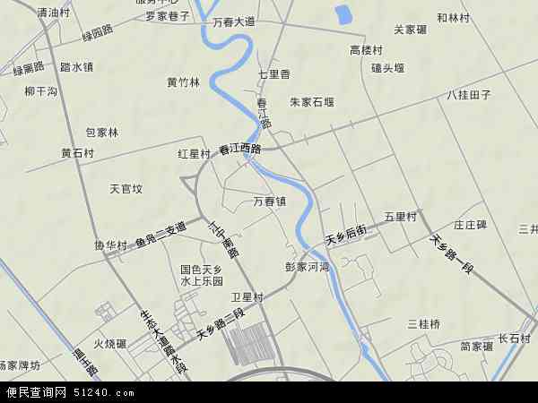 温江万春镇地图图片