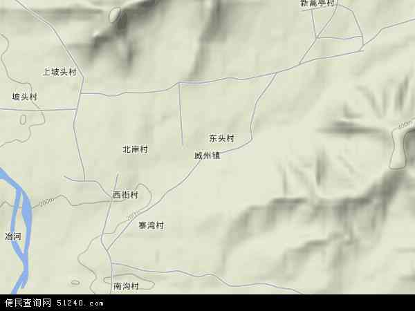 威州镇地形图 - 威州镇地形图高清版 - 2024年威州镇地形图