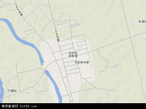 乌拉街镇地形图 - 乌拉街镇地形图高清版 - 2024年乌拉街镇地形图