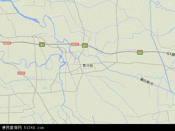 香河县地形图 - 香河县地形图高清版 - 2024年香河县地形图