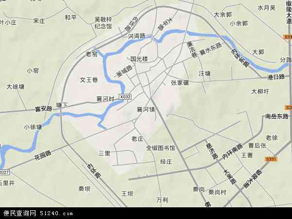 襄河镇地形图 - 襄河镇地形图高清版 - 2024年襄河镇地形图