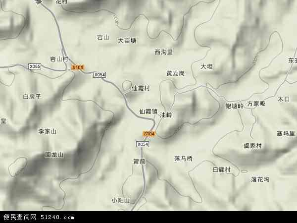 仙霞镇地形图 - 仙霞镇地形图高清版 - 2024年仙霞镇地形图