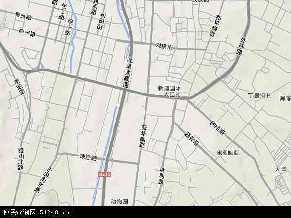 新华南路地形图 - 新华南路地形图高清版 - 2024年新华南路地形图