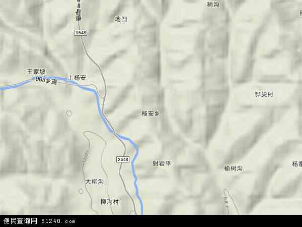 杨安乡地形图 - 杨安乡地形图高清版 - 2024年杨安乡地形图