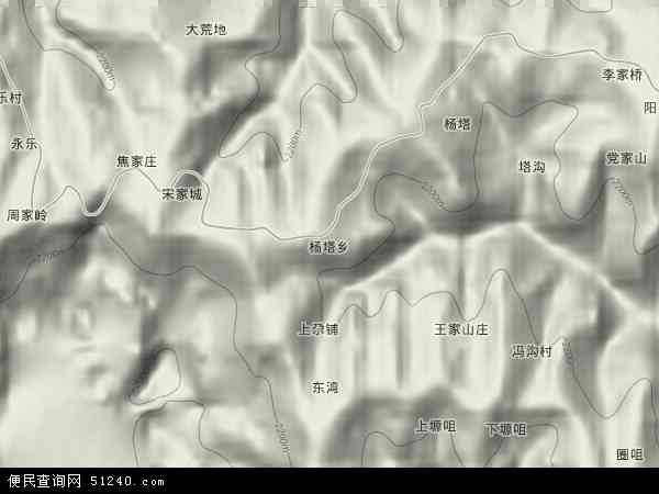 杨塔乡地形图 - 杨塔乡地形图高清版 - 2024年杨塔乡地形图
