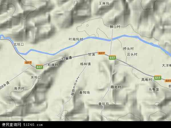 杨林镇地形图 - 杨林镇地形图高清版 - 2024年杨林镇地形图
