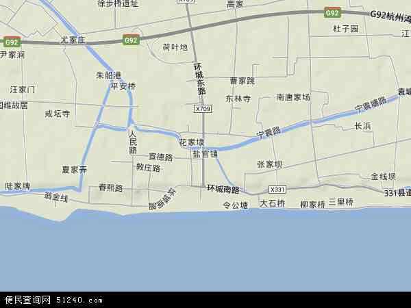 盐官镇地形图 - 盐官镇地形图高清版 - 2026年盐官镇地形图